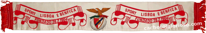 Cachecol Sport Lisboa e Benfica Fundado a 28-2-1904